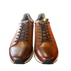 【新品】ENZO RAUDi レザー 本革 茶 ゴルフシューズ 27cm相当の画像