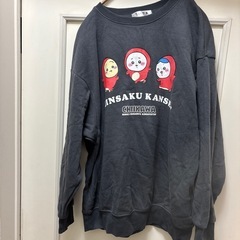 ちいかわ たこぎ  うさぎ ハチワレ  トレーナー 裏地つき プルオーバー Lサイズの画像