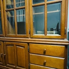 本棚 収納 キャビネット ガラス戸の画像