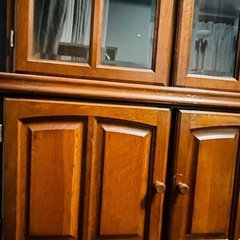 本棚 収納 キャビネット ガラス戸の画像