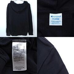 チャンピオン スウェットジップパーカー XL ブラック C3-W104 ユニセックス CHAMPIONの画像