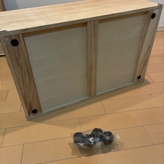 総桐　収納ケース三段　キャスター付きの画像