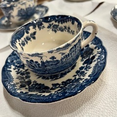 1790年製 Avon Scenes ヴィンテージ アンティーク ティーセットの画像