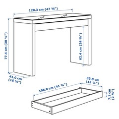 IKEA ドレッサー　テーブル　MALM の画像