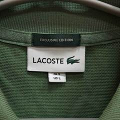 ラコステ ワンポイント刺繍 鹿の子シャツ ポロシャツ L(USサイズ) グリーン PH231LJ メンズ LACOSTE トップスの画像