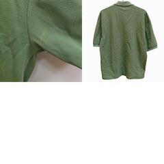 ラコステ ワンポイント刺繍 鹿の子シャツ ポロシャツ L(USサイズ) グリーン PH231LJ メンズ LACOSTE トップスの画像