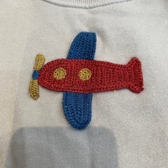 70cm ロンパース 男の子 飛行機 刺繍の画像