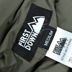 ファーストダウン FIRST DOWN ダウン ジャケット アウター リバーシブル M オリーブ ブラック F142500 ユニセックス BUBBLE DOWN JACKETの画像