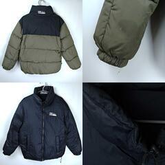 ファーストダウン FIRST DOWN ダウン ジャケット アウター リバーシブル M オリーブ ブラック F142500 ユニセックス BUBBLE DOWN JACKETの画像