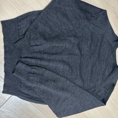 グレー Vネックセーター　ボントンウール100%セーターの画像