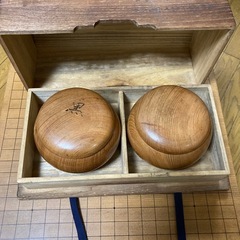 木製囲碁盤 セット　約45cm x 45cmの画像