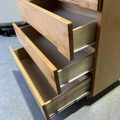 服部家具 モダン ハイチェスト、整理タンス 6段、幅80cm Used/美品の画像