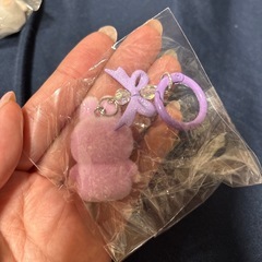 ラブブ　ミニキーホルダー(パープル)の画像