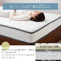 ダブルベット　マットレスの画像