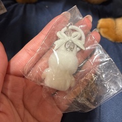 ラブブ　ミニキーホルダー(ホワイト)の画像