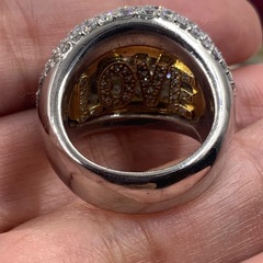 Pt900 K18 パヴェダイヤ　リング　8.11ct 17号　34.9gの画像