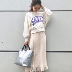 新品タグ付き　Kastane  定価7,150円　ZIPロゴスウェット　パープルの画像