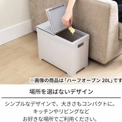 天馬(Tenma) ㈱ シンク下 ゴミ箱 シンプルダストボックス ハーフオープン 20L グレーの画像