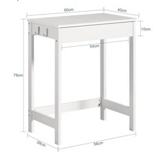 白デスク　幅60奥行40の画像