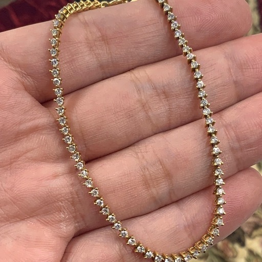 K18 テニスブレスレット　6.5g 1.52ct 約18cm