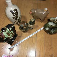 ⑤◍陶器製、珍しい空き瓶、来年の干支の馬等、5点、等、●大きさ画像参照、状態綺麗、飾り物、★お手数をおかけしますプロフィール必読ですの画像