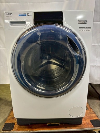 【成約済み】【6ヶ月保証】AQUAドラム式洗濯機 AQW-DX12M 2022年製 洗濯12kg乾燥6kg