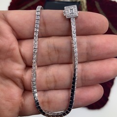 K18 ホワイトゴールド　テニスブレスレット　10.5g 1.5ctの画像