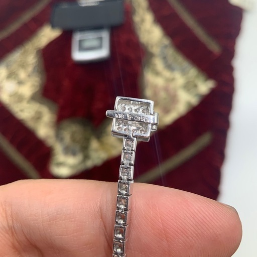 K18 ホワイトゴールド　テニスブレスレット　10.5g 1.5ct