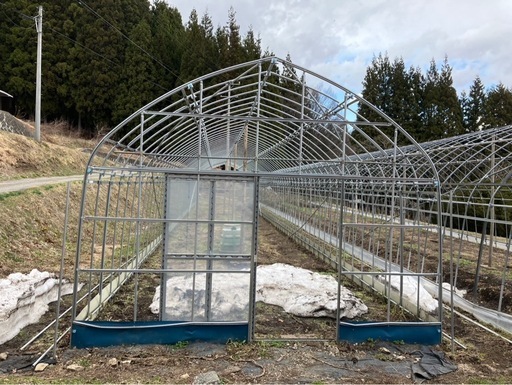 ビニールハウスの骨組み