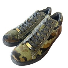 【新品】ENZO RAUDi カモフラ サイドジップ スニーカー 27cm相当の画像