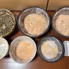 かご 8個 フラワーアレンジメント まとめ売り 花器 フラワーベース 竹籠  の画像