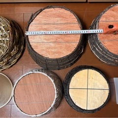 かご 8個 フラワーアレンジメント まとめ売り 花器 フラワーベース 竹籠  の画像