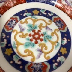 昭和レトロ　金彩赤絵　深皿　なます皿　煮物鉢　中鉢　2点　北山窯　金継ぎ用の画像