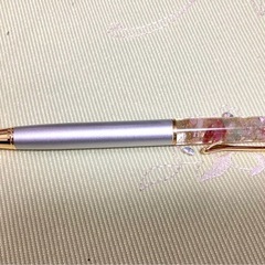 カラフル石入りボールペン　ボールペン　替え芯付き　 筆記用具　キラキラ型　難ありの画像