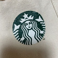 スターバックス アイボリー キャンバストートバッグの画像