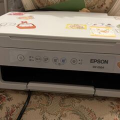 EPSON EW‑052A インクジェットプリンター ジャンク品 ちいかわ うさぎ シール大量貼付の画像