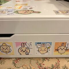 EPSON EW‑052A インクジェットプリンター ジャンク品 ちいかわ うさぎ シール大量貼付の画像