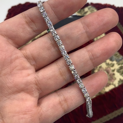 Pt850 テニスブレスレット　7.03ct 14.5g 約18cm