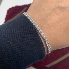 Pt850 テニスブレスレット　7.03ct 14.5g 約18cmの画像