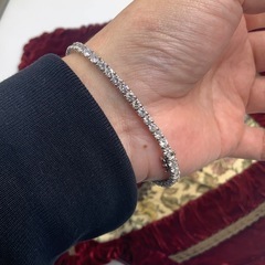 Pt850 テニスブレスレット　7.03ct 14.5g 約18cmの画像