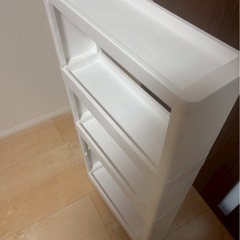 【美品】スリムラック 幅12cm ホワイト 収納ラックの画像