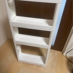 【美品】スリムラック 幅12cm ホワイト 収納ラックの画像