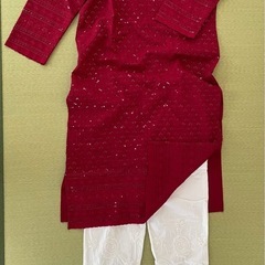 インド　パンジャピー風上下とショールの画像