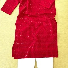 インド　パンジャピー風上下とショールの画像