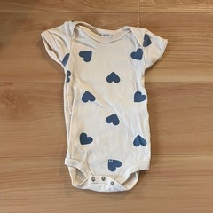 【中古】3枚セット PETIT BATEAU ベビー 6month/67cm 半袖ボディの画像