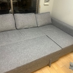 【美品　応募殺到中　早い者勝ち】IKEA IFRIHETEN コーナーソファベッド　ライトグレーの画像