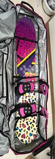 【まとめ値引きあり】スノーボード セット売り 144cm　ボード 板 ビンディング バッグ（キャスター付き）