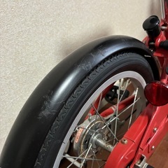 無印良品 16型幼児こども自転車 レッド 押し棒補助輪付 赤 子供用舵取り自転車の画像