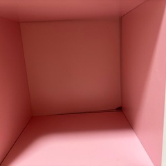 ぼん家具 カラーボックス 幅60×高さ89cm 木製 収納ケース 本棚 収納ボックス ピンク　組立済の画像