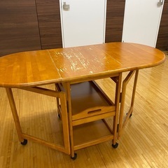 ワゴンテーブル　キャスター付きの画像